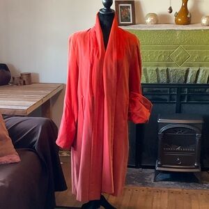 60’s Vintage Swing Opera Coat in Orange Cotton Velveteen